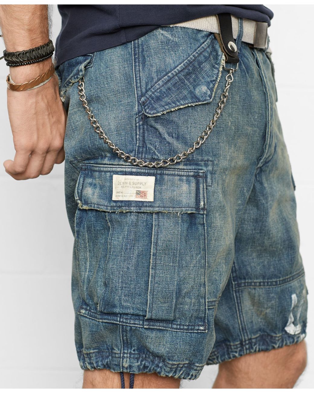 Denim & Supply Ralph Lauren Denim Cargo Shorts in Blue for Men | Lyst