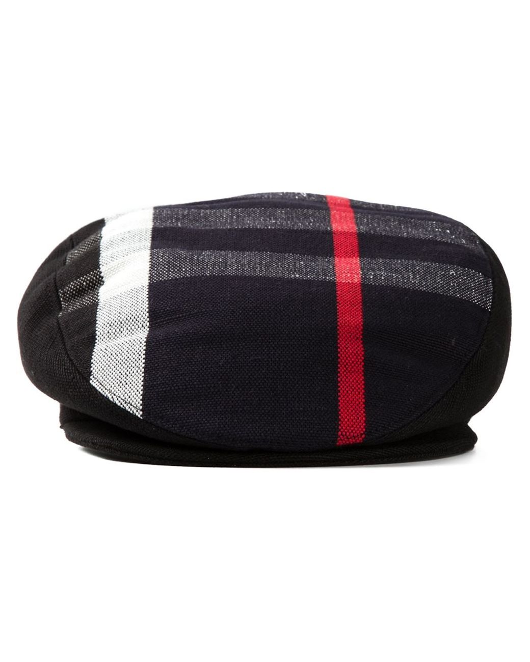 Burberry Check Flat Cap in Black for Men | Lyst
