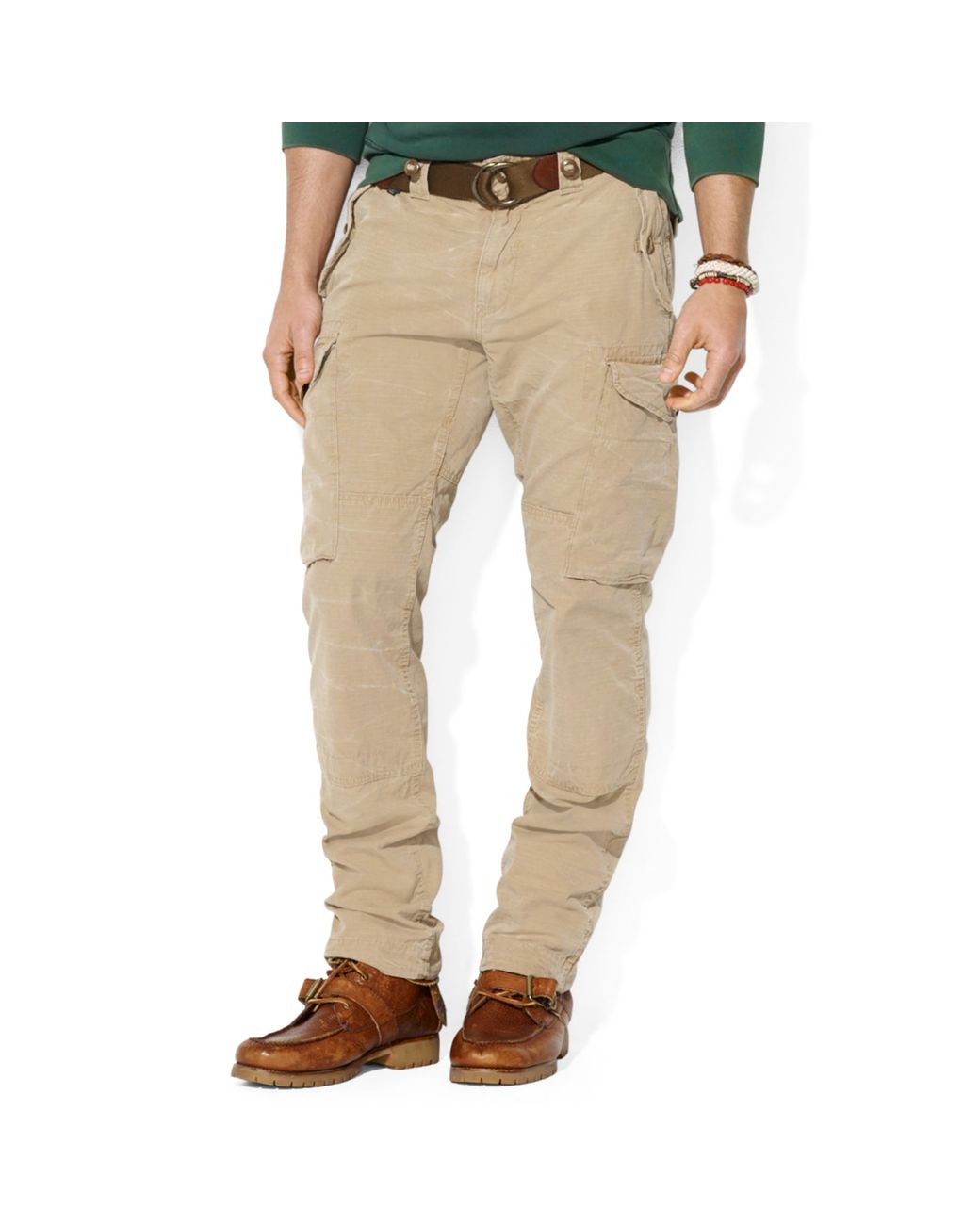Ralph Lauren Polo Straight Fit Canadian Ripstop Cargo Pants in Natural ...