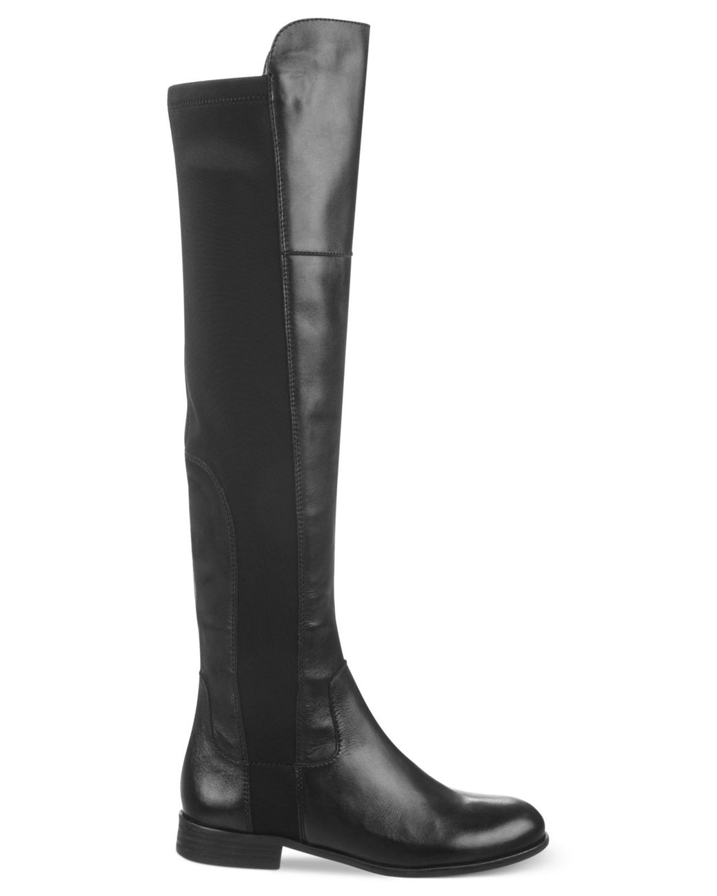 Franco Sarto Motor Over The Knee Stretch Back Boots in Black | Lyst