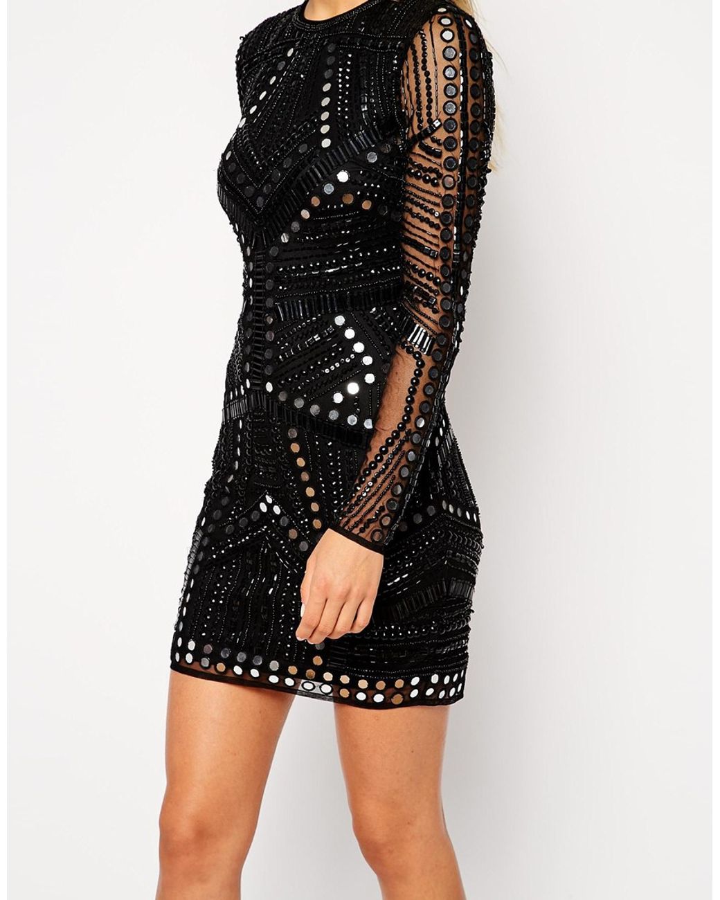 Armour embellished hotsell bodycon dress