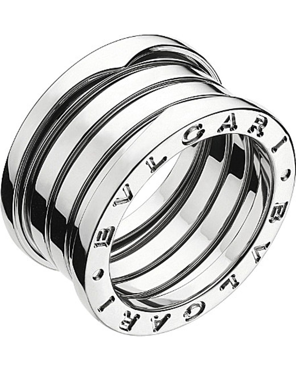 Verplicht ochtendgloren Dapper BVLGARI B.zero1 Four-band Stainless Steel Ring in Metallic | Lyst