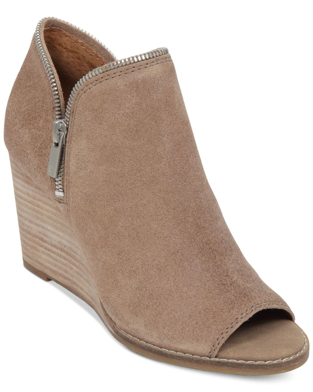 Womens Jakobie Peep Toe Wedge Booties 
