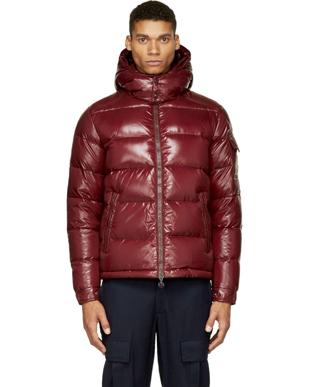 Moncler Burgundy Quilted Down Maya Jacket in Purple for Men | Lyst