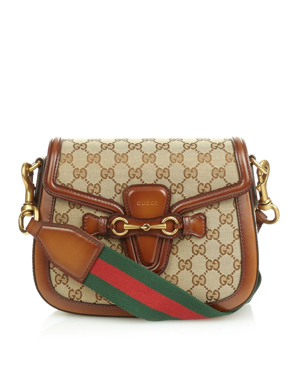 Gucci Brown Ombre Leather Medium Lady Web Shoulder Bag Gucci
