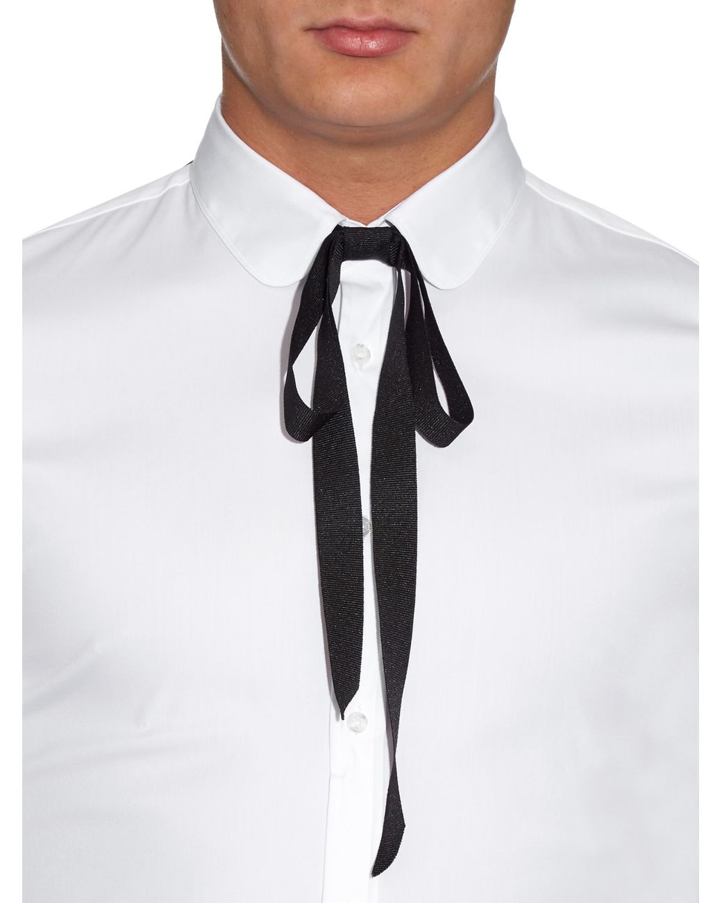 Gucci Silk-Grosgrain Neck Tie in Black for Men | Lyst