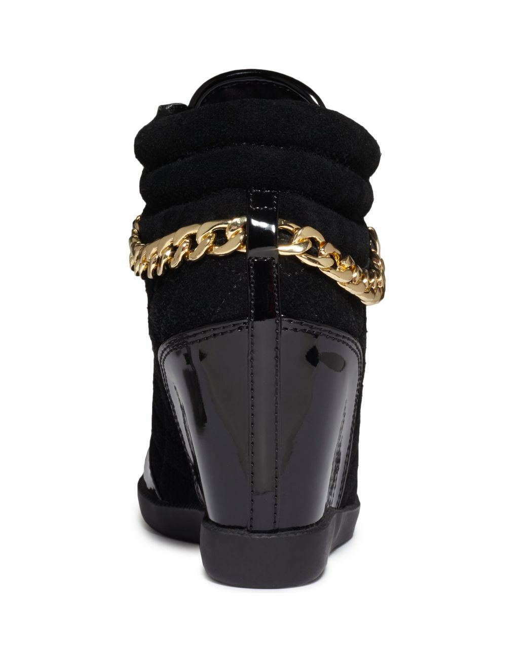 Guess black wedge sneakers hotsell