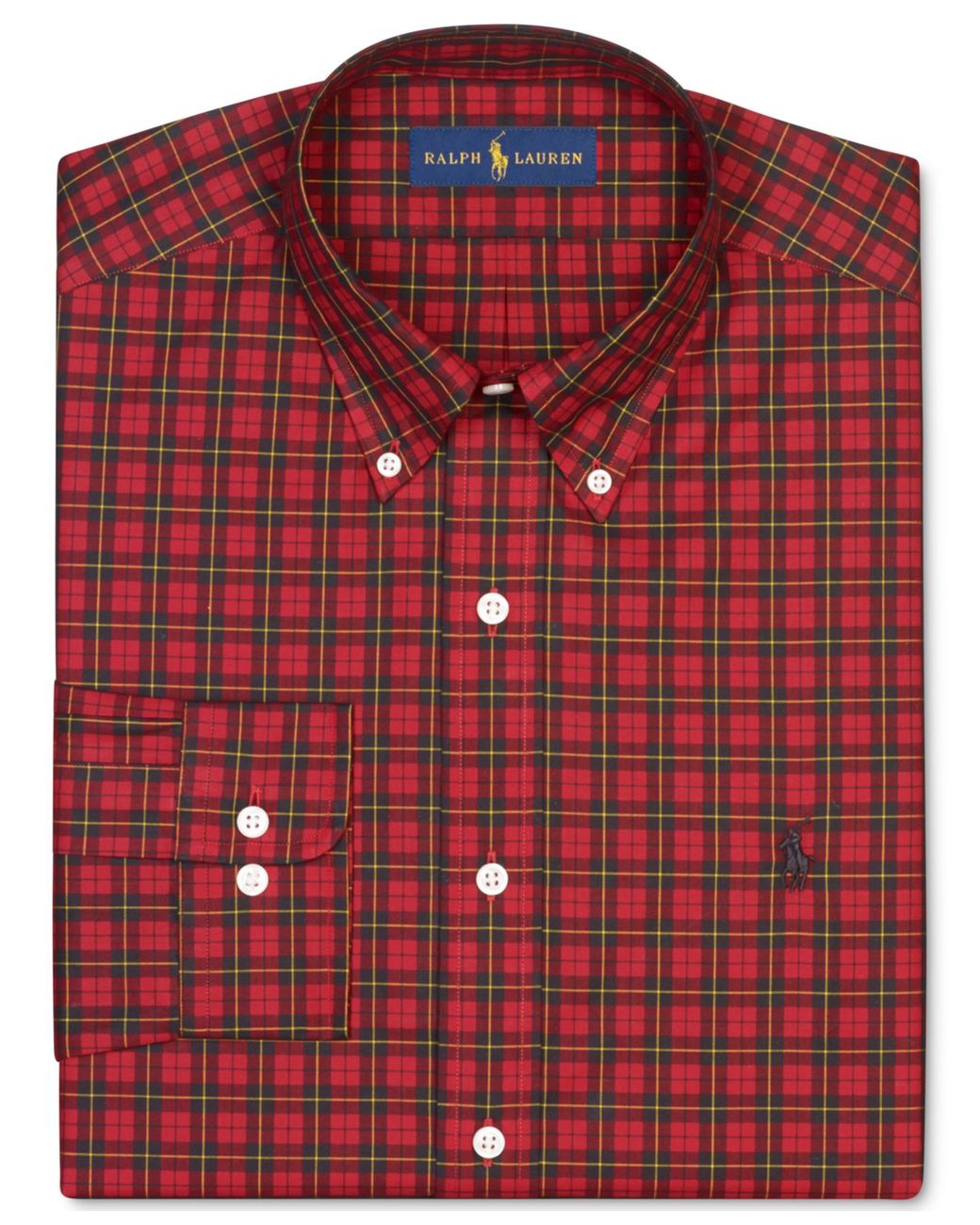 Polo Ralph Lauren Red Plaid Dress Shirt for Men | Lyst