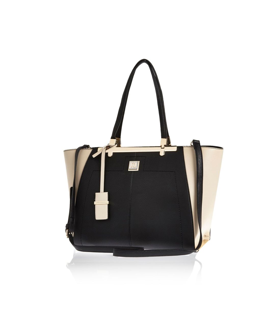 River Island Black Winged Tote Handbag | Lyst