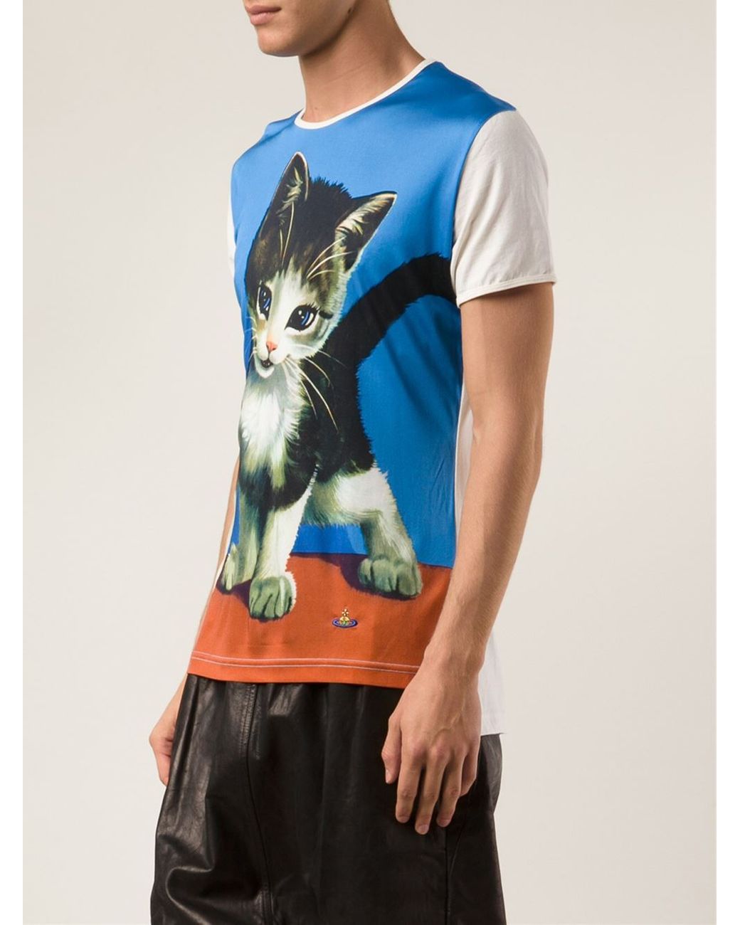 Vivienne Westwood Kitten Tshirt in Blue for Men | Lyst