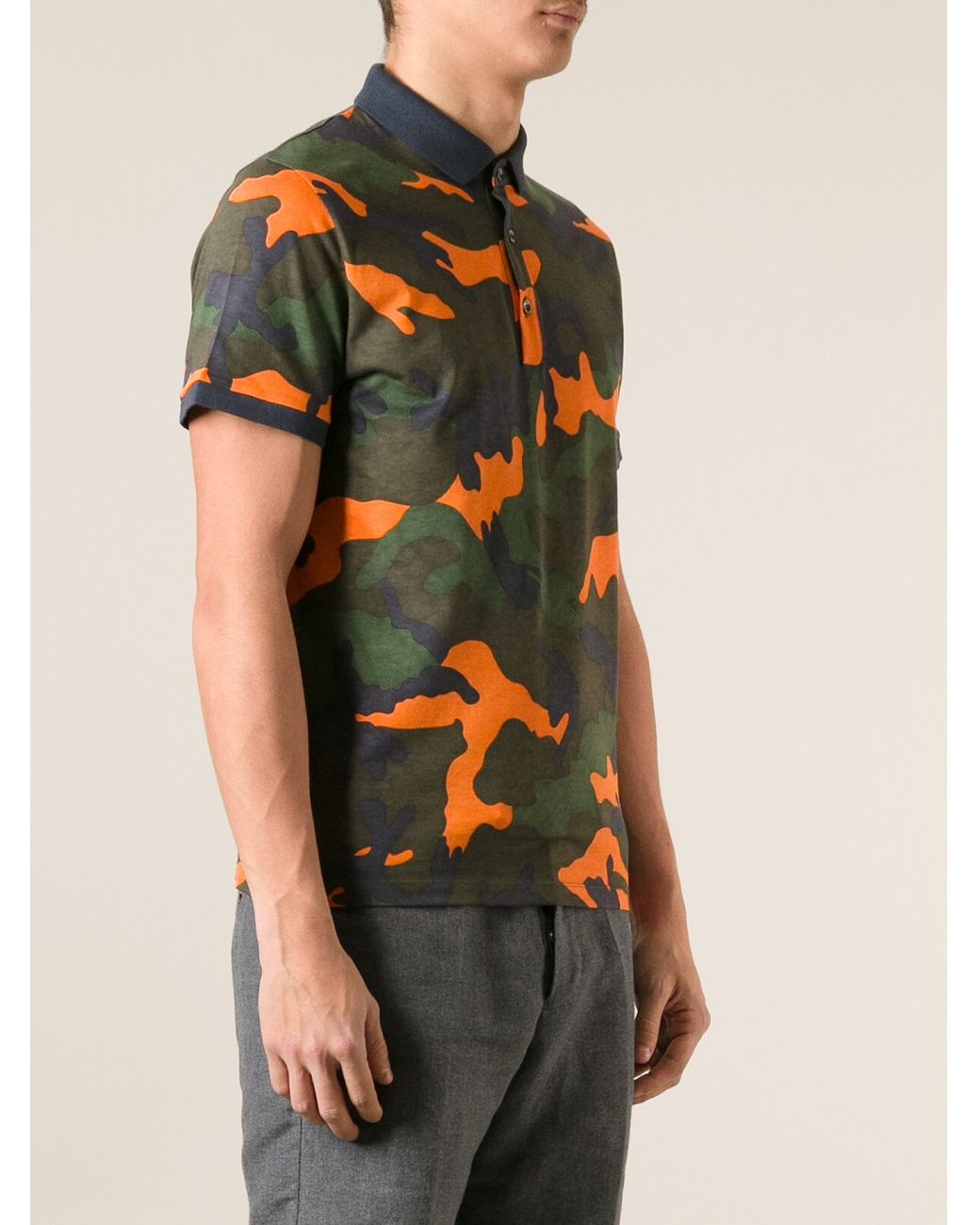 Valentino Camouflage Polo Shirt in Green for Men | Lyst