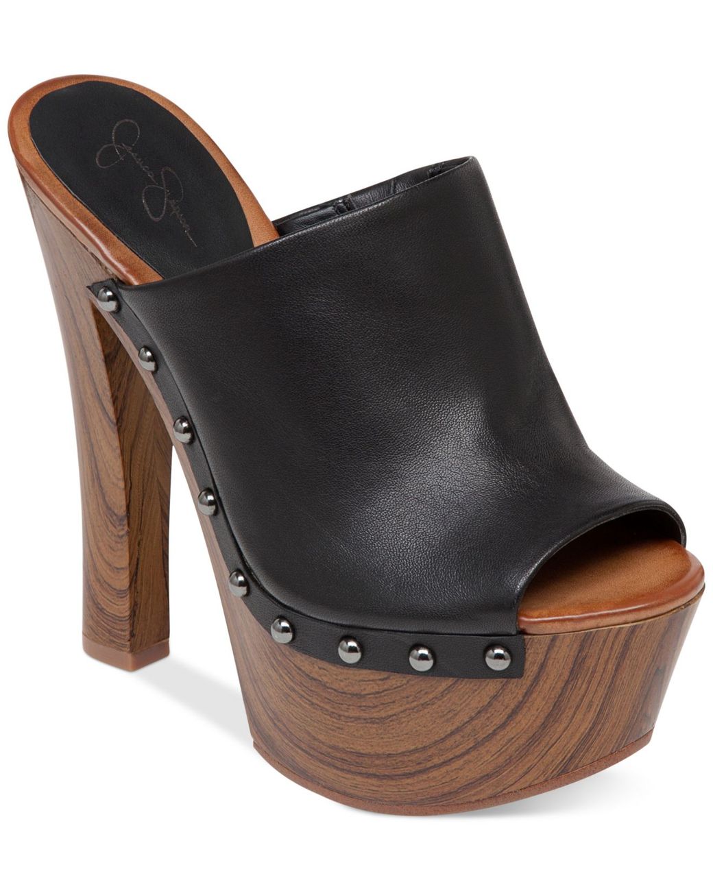 Jessica Simpson Declan Mega Platform Slide-on Mules in Black | Lyst