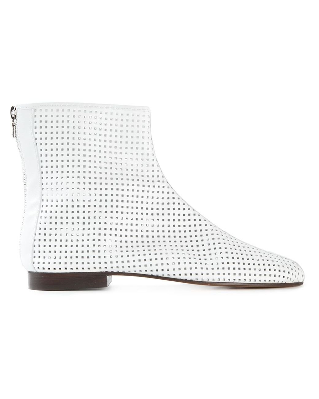 White hotsell perforated booties