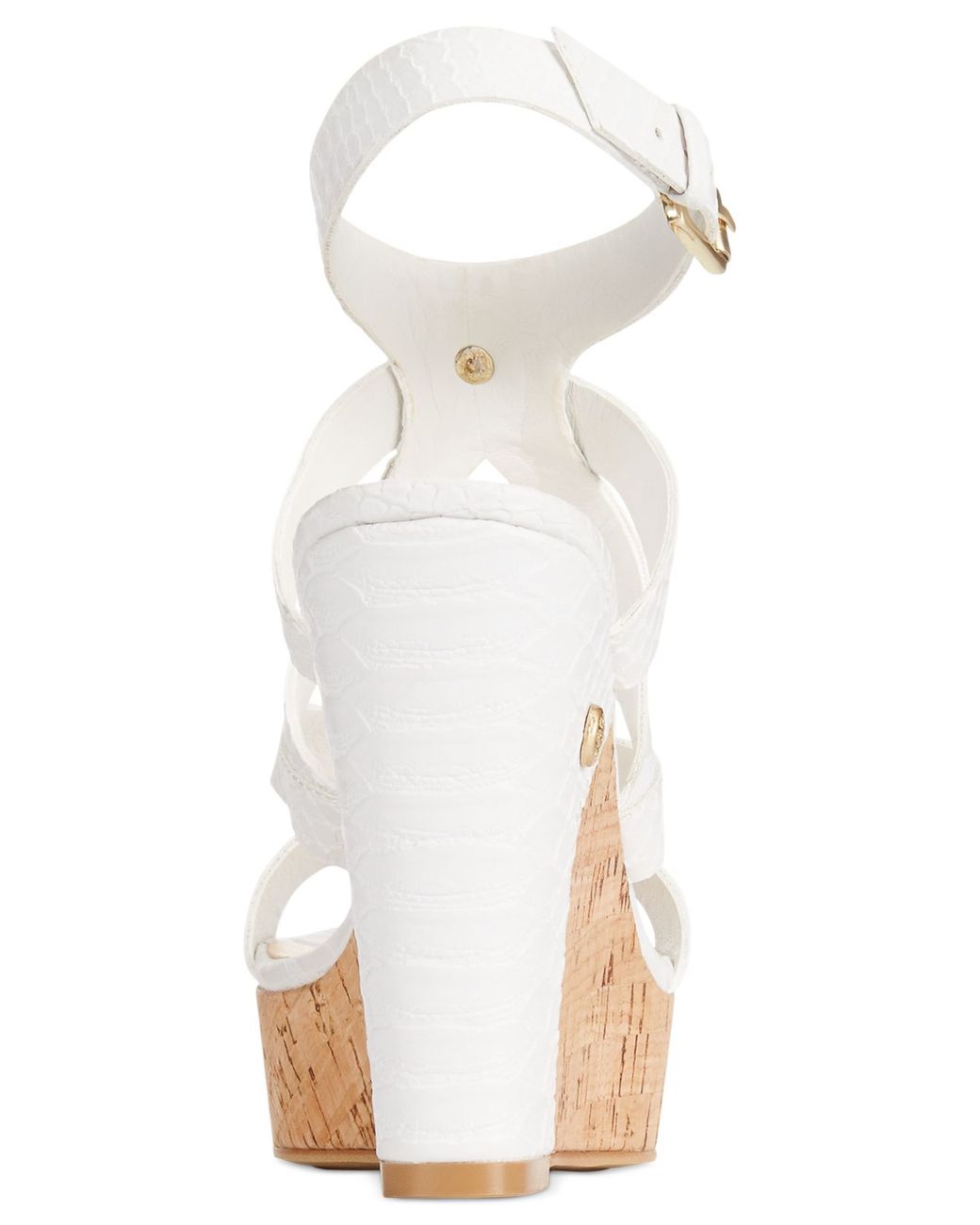 White cork wedge sandals store