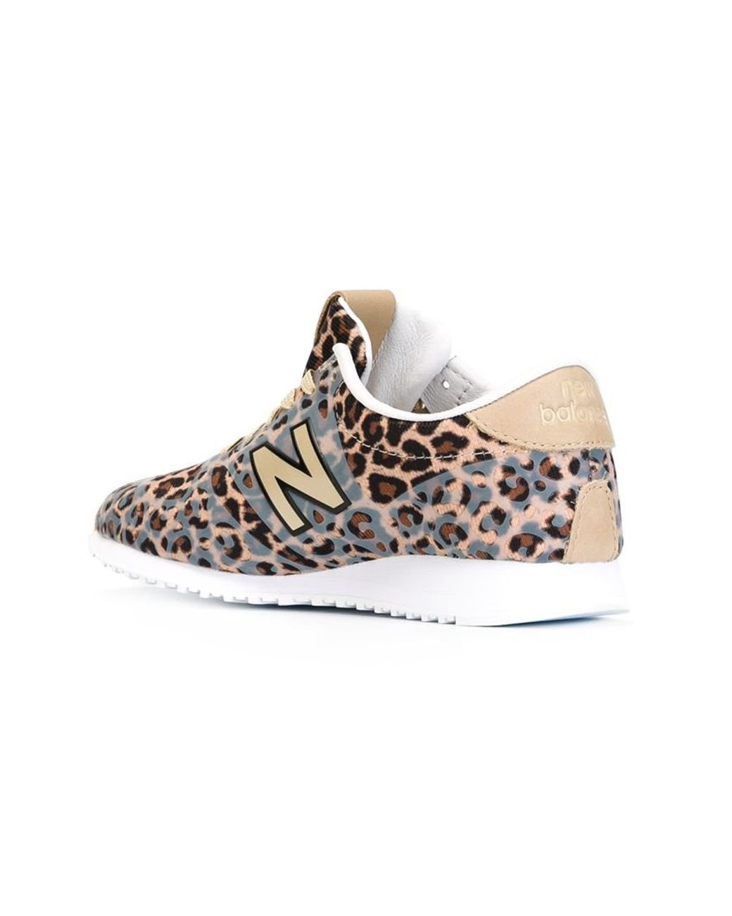 New Balance Leopard Print Trainers in Black | Lyst