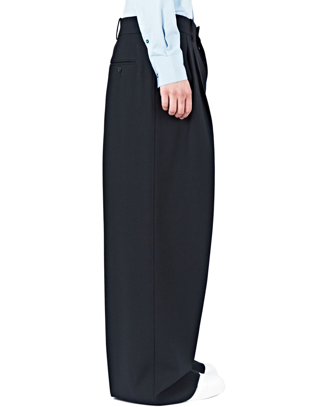 Marni Wide Leg Wool Pants in Black for Men | Lyst
