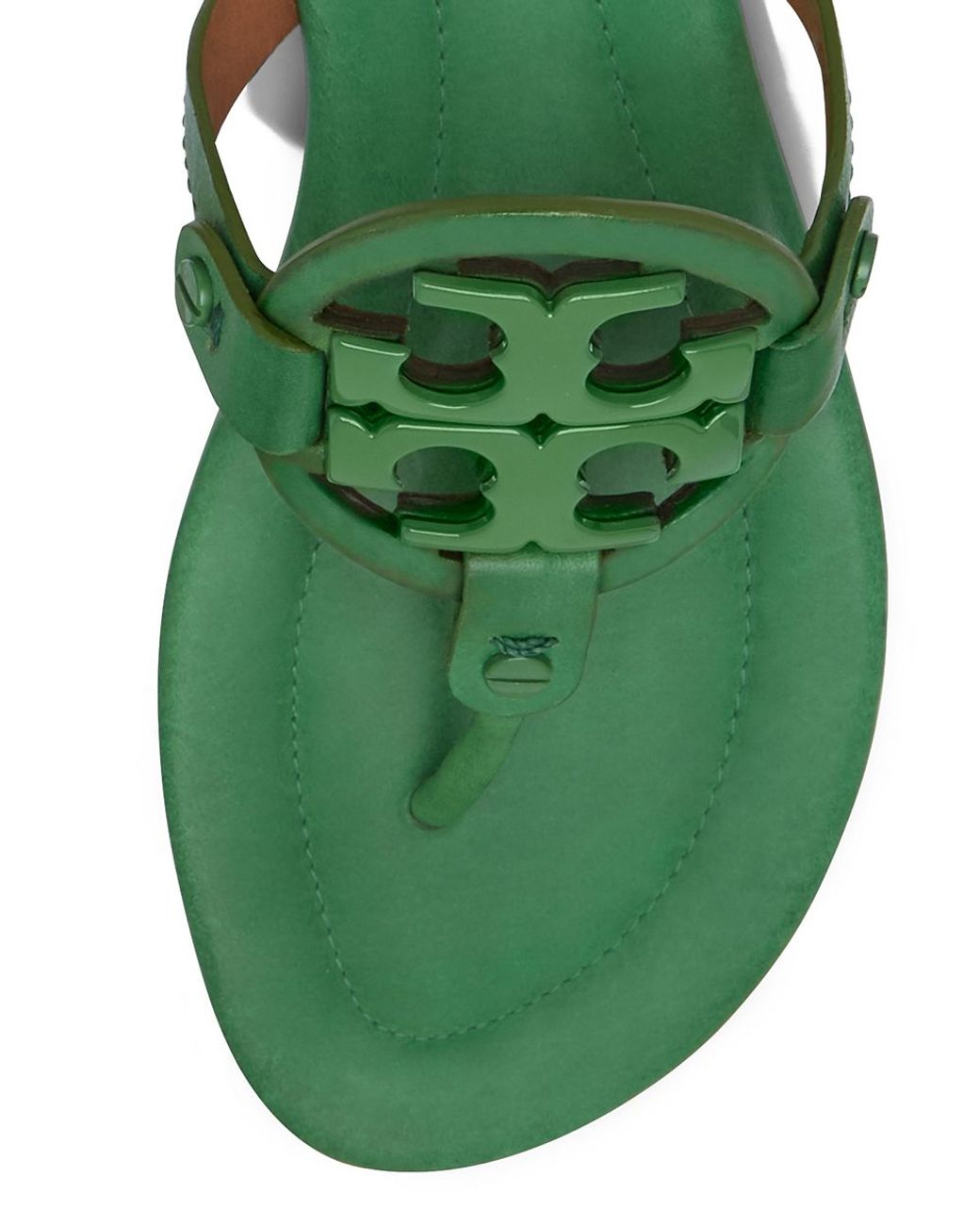 Tory Burch Miller Leather Sandal in Green | Lyst