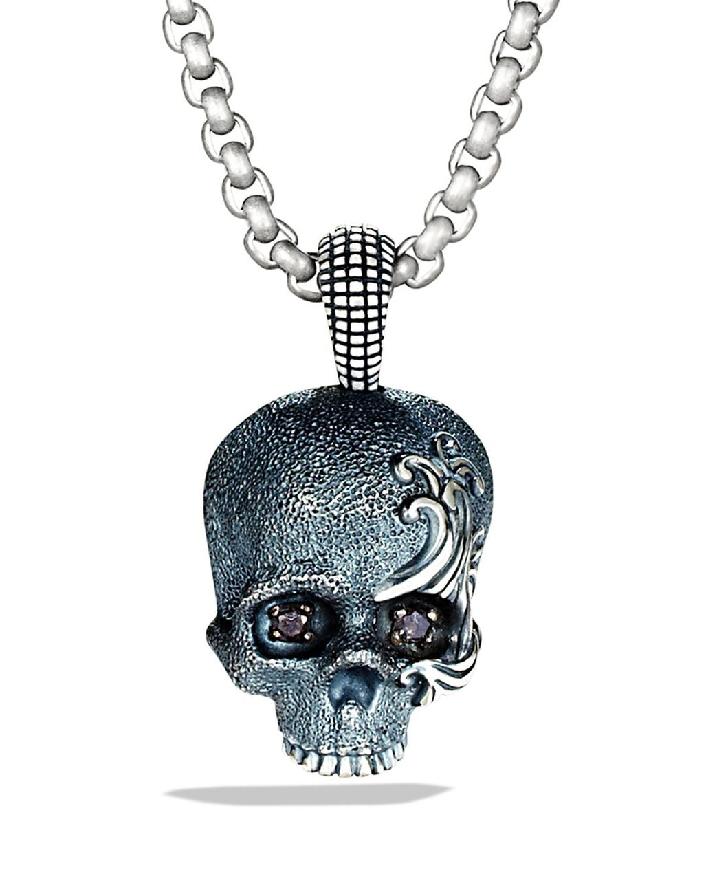 David Yurman Waves Skull Amulet with 