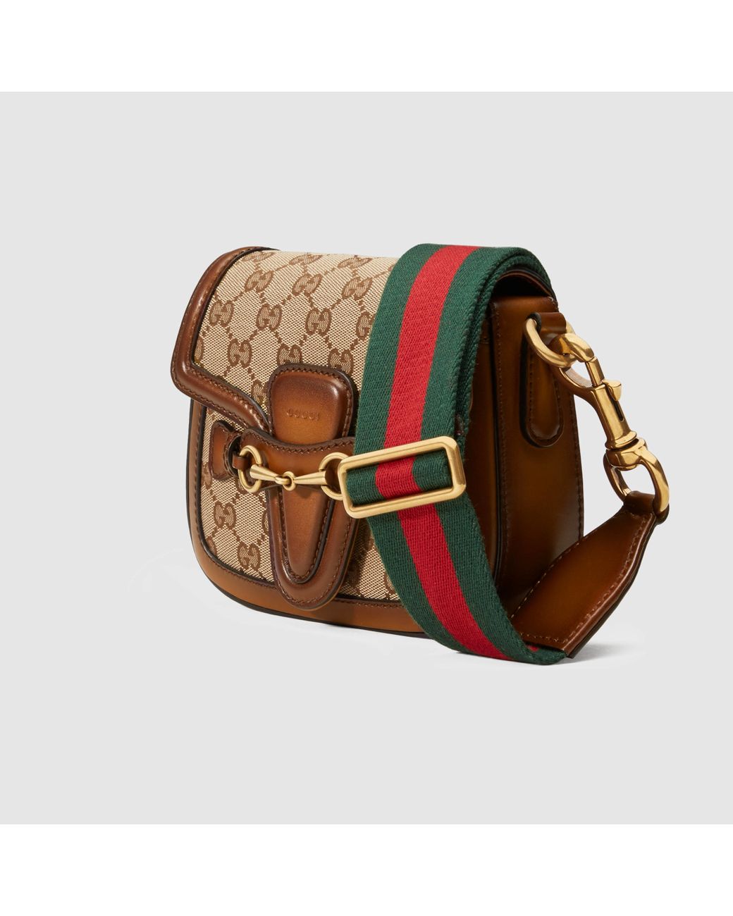 Gucci Lady Web Original Gg Canvas Shoulder Bag in Brown | Lyst