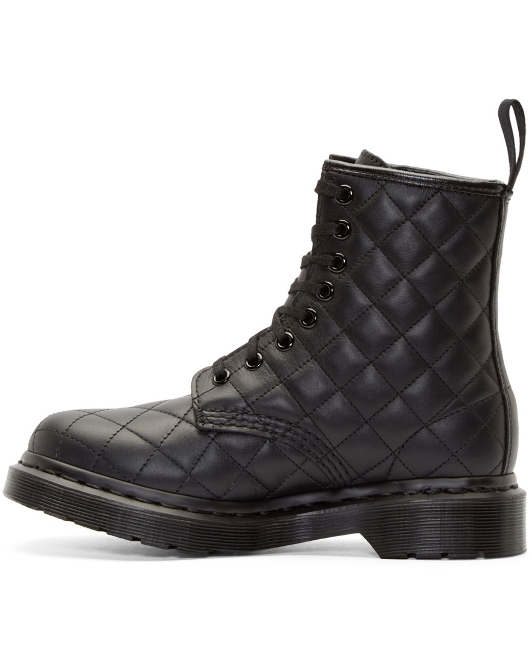 Dr. Martens Black Quilted 8 eye Coralie Boots Lyst UK