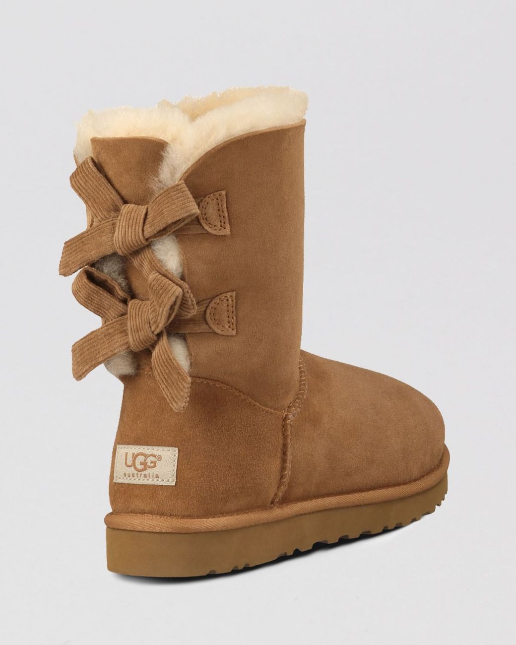 UGG Boots - Bailey Bow Corduroy in Brown | Lyst