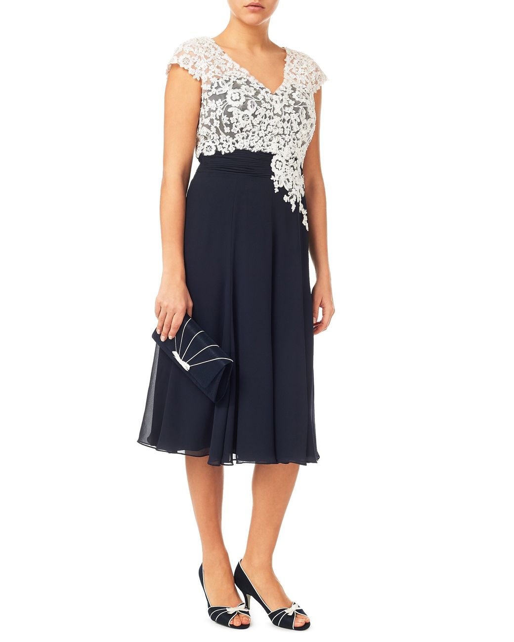 Jacques vert top navy lace dress