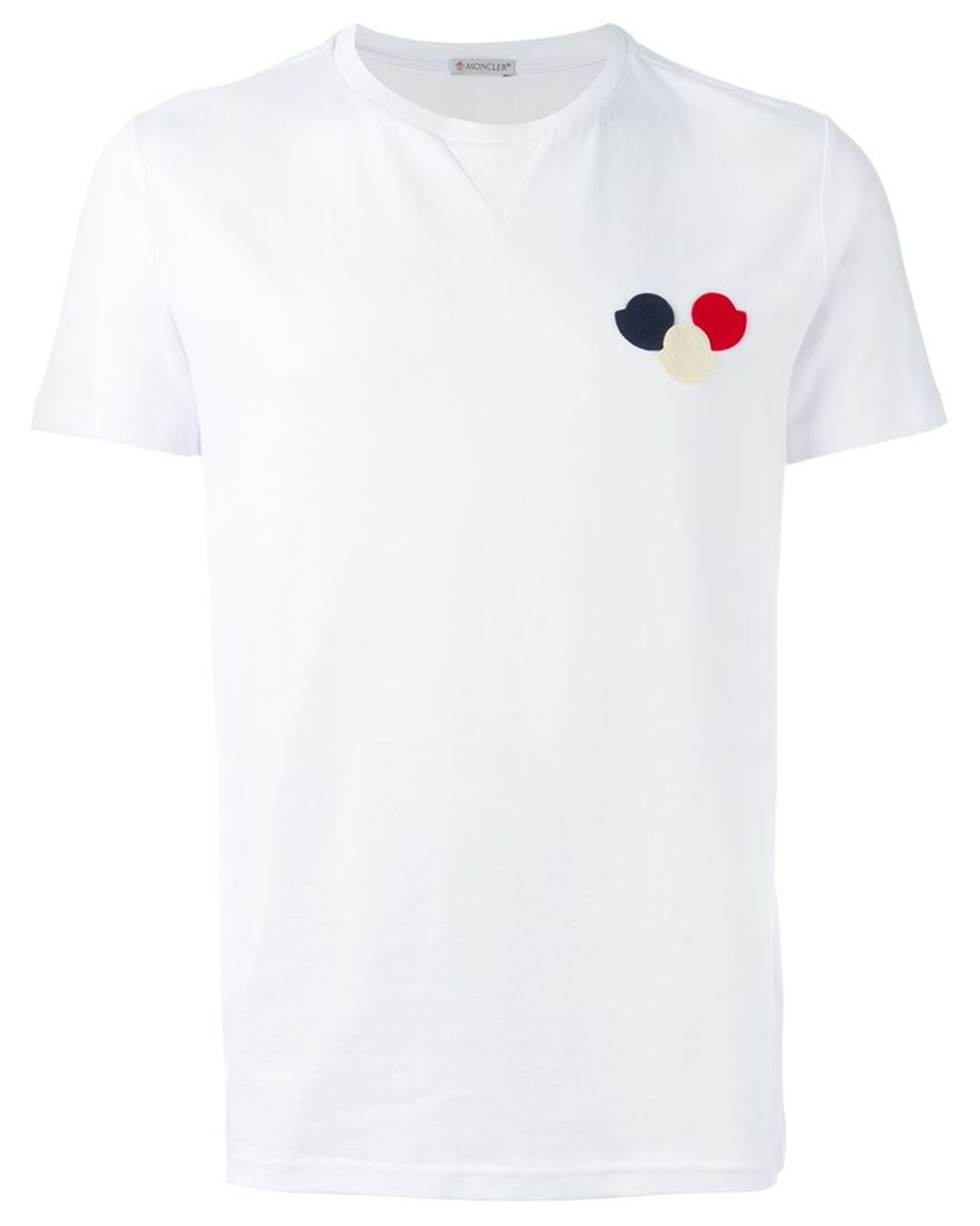 Moncler Logo Patch Cotton T-Shirt in White for Men | Lyst