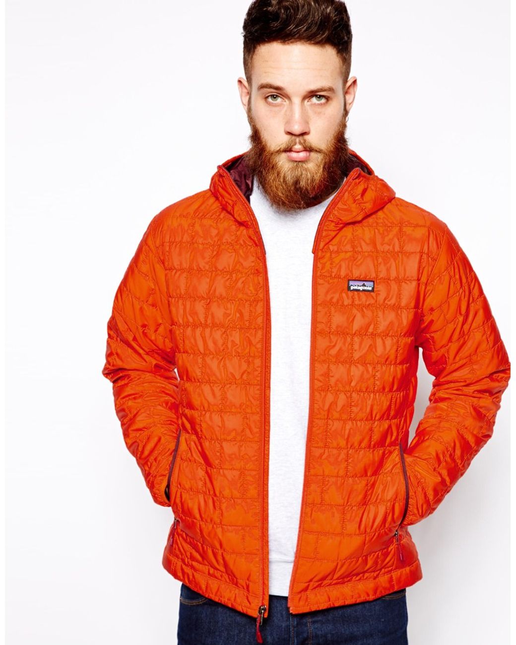 Patagonia Nano Puff Hoody in Orange for Men Lyst