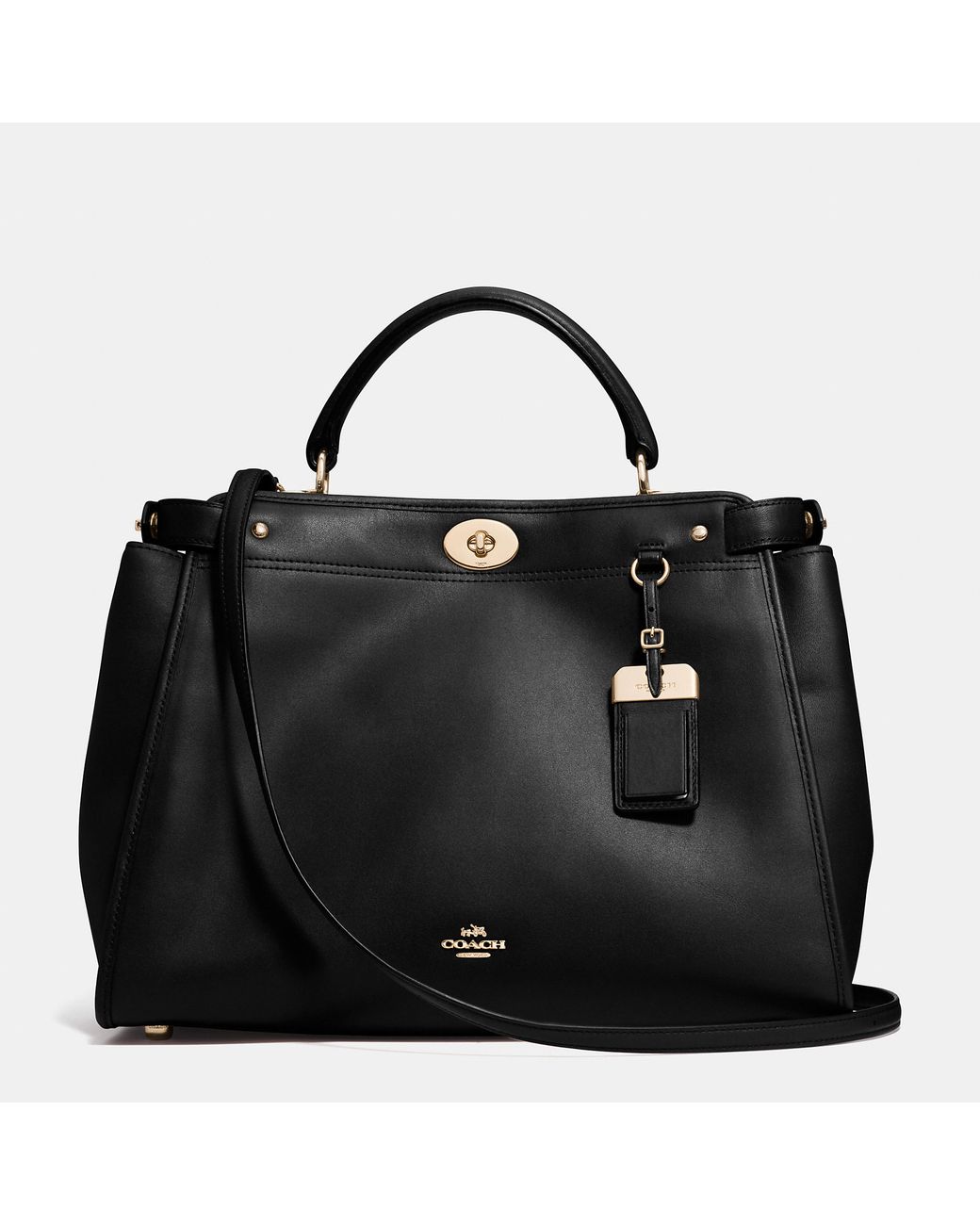 COACH Gramercy Satchel In Leather in Black | Lyst