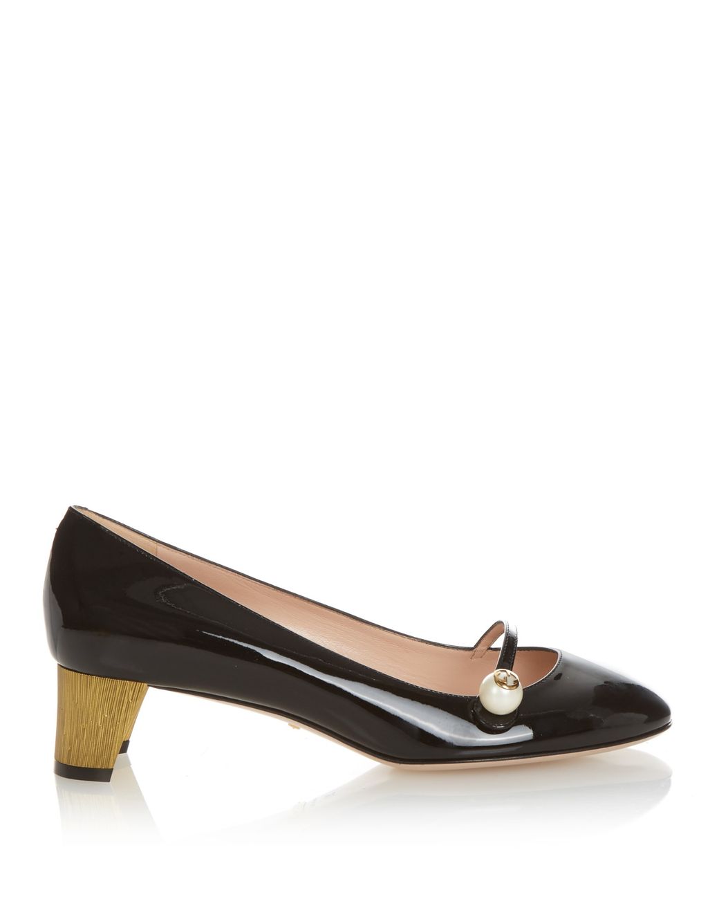 Gucci Arielle Patent-leather Pumps in Black | Lyst