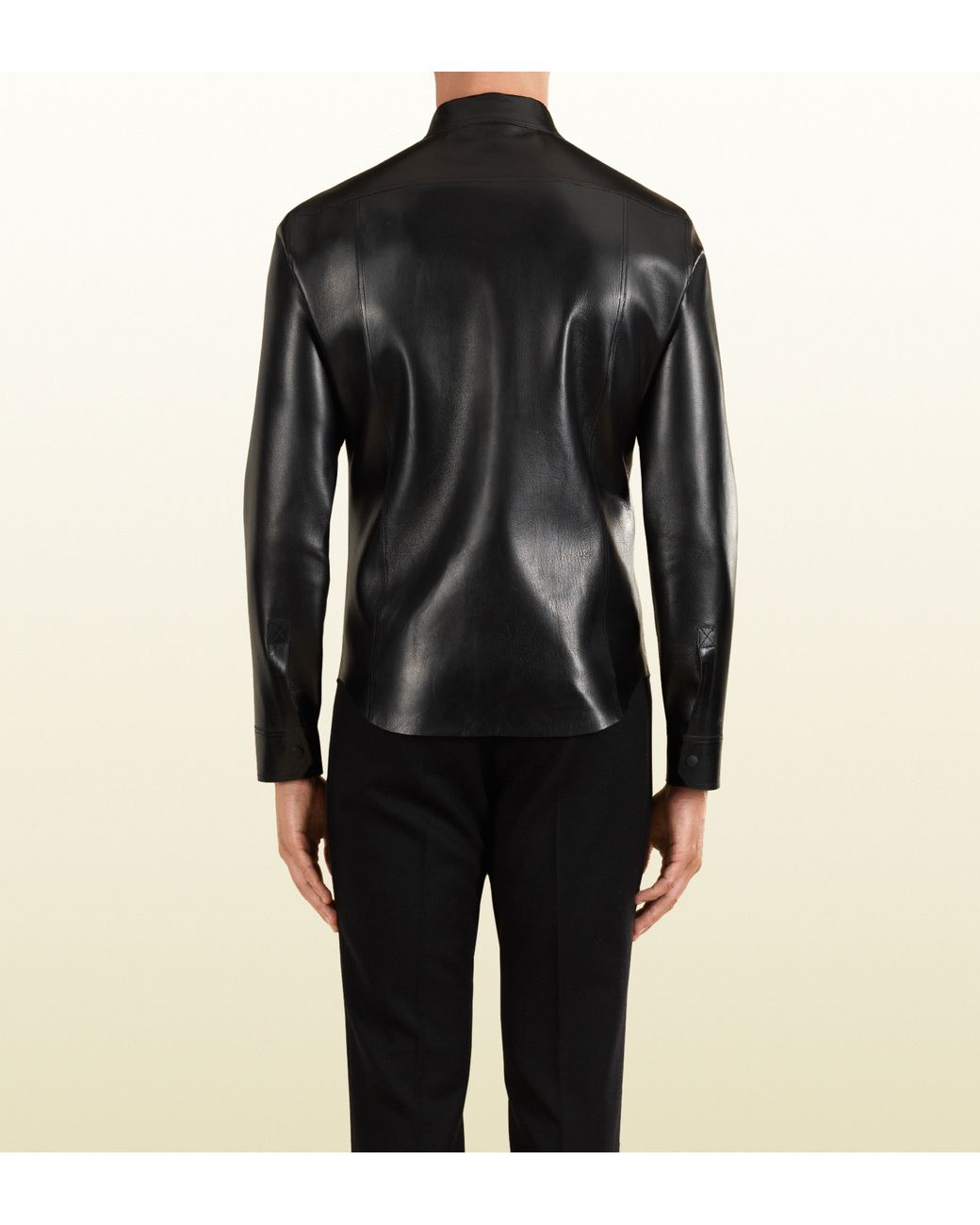 Gucci leather shirt deals