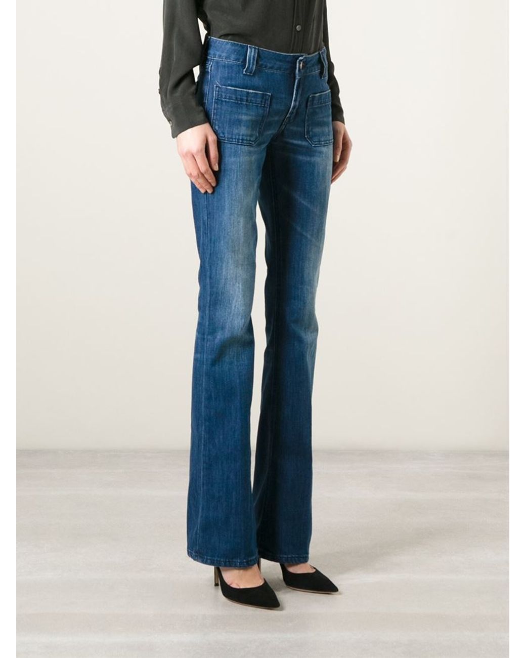 Dondup Front Pocket Flared Jeans in Blue | Lyst