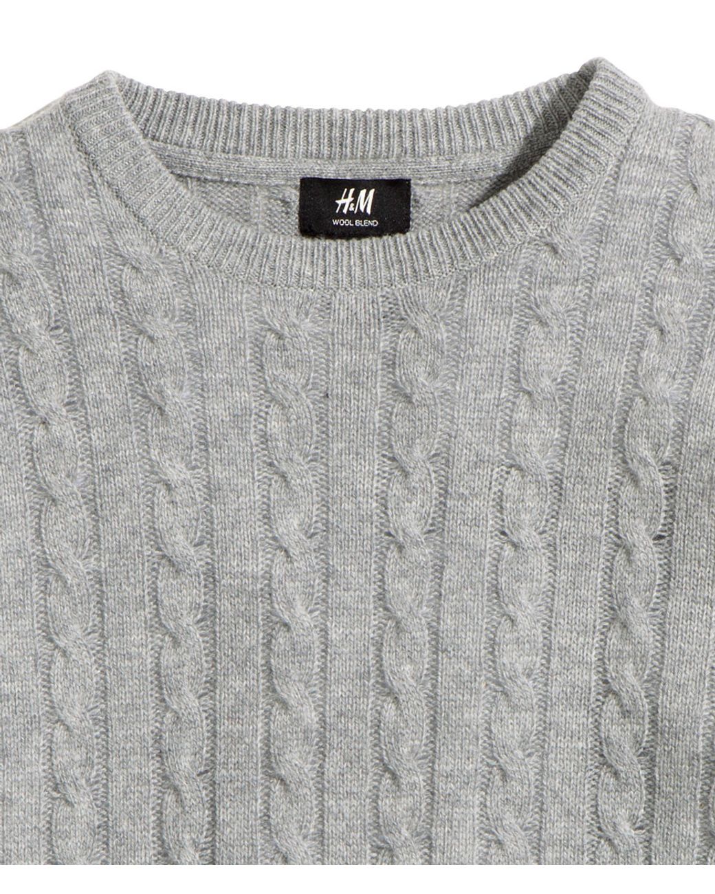 H\u0026M Wool-blend Cable-knit Jumper in 