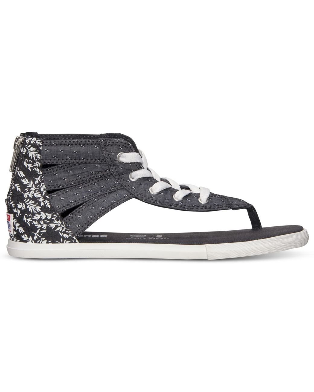Converse Women'S Chuck Taylor Gladiator Thong Sandals From Finish Line in  Black | Lyst