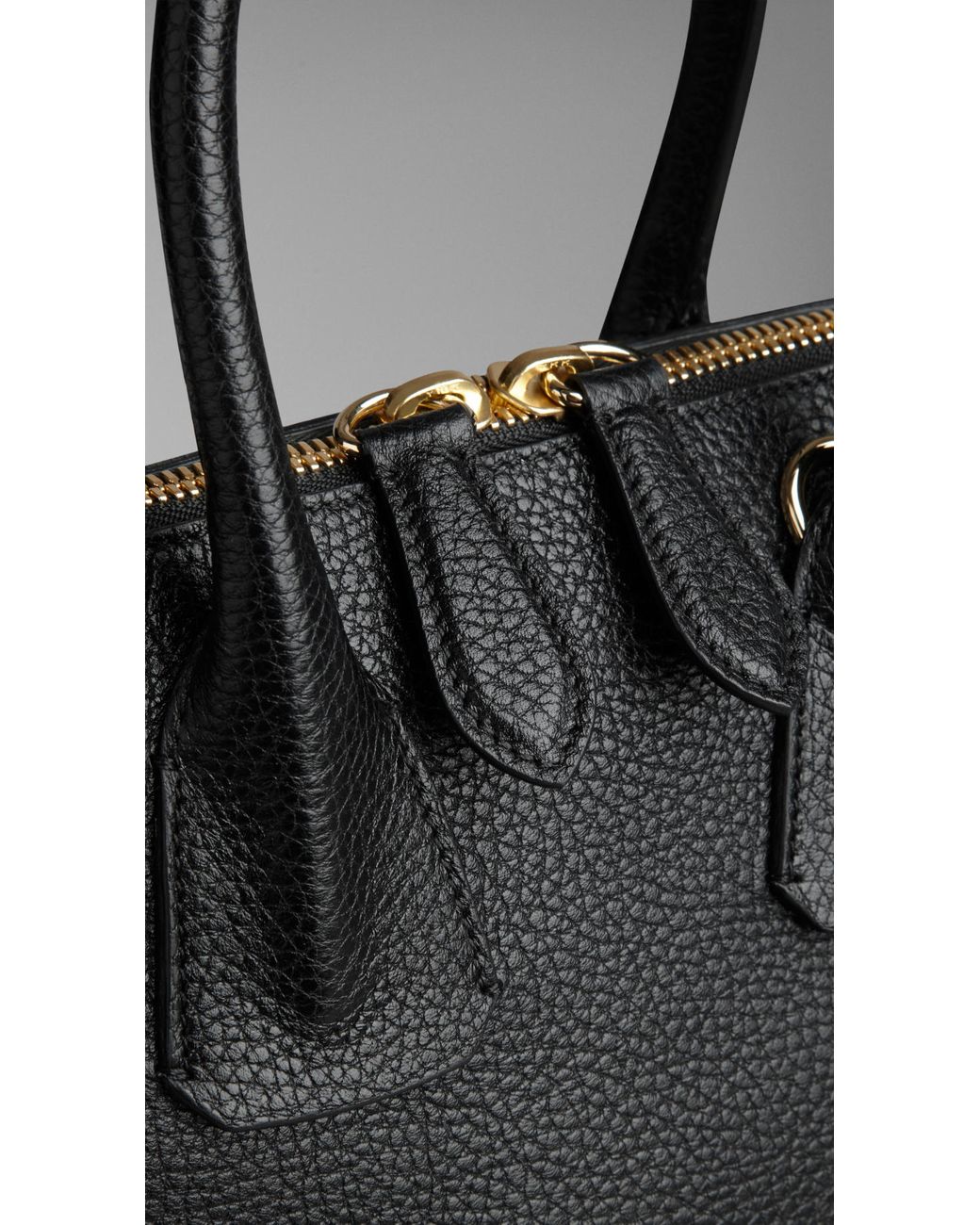 burberry bag black leather