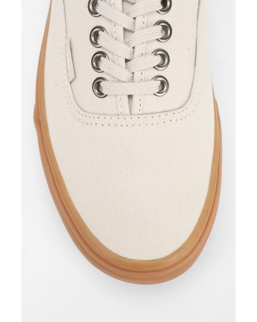 Vans Authentic Gum Sole Womens Lowtop Sneaker in White | Lyst