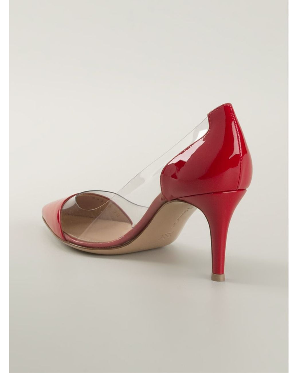 Gianvito rossi red plexi pumps best sale