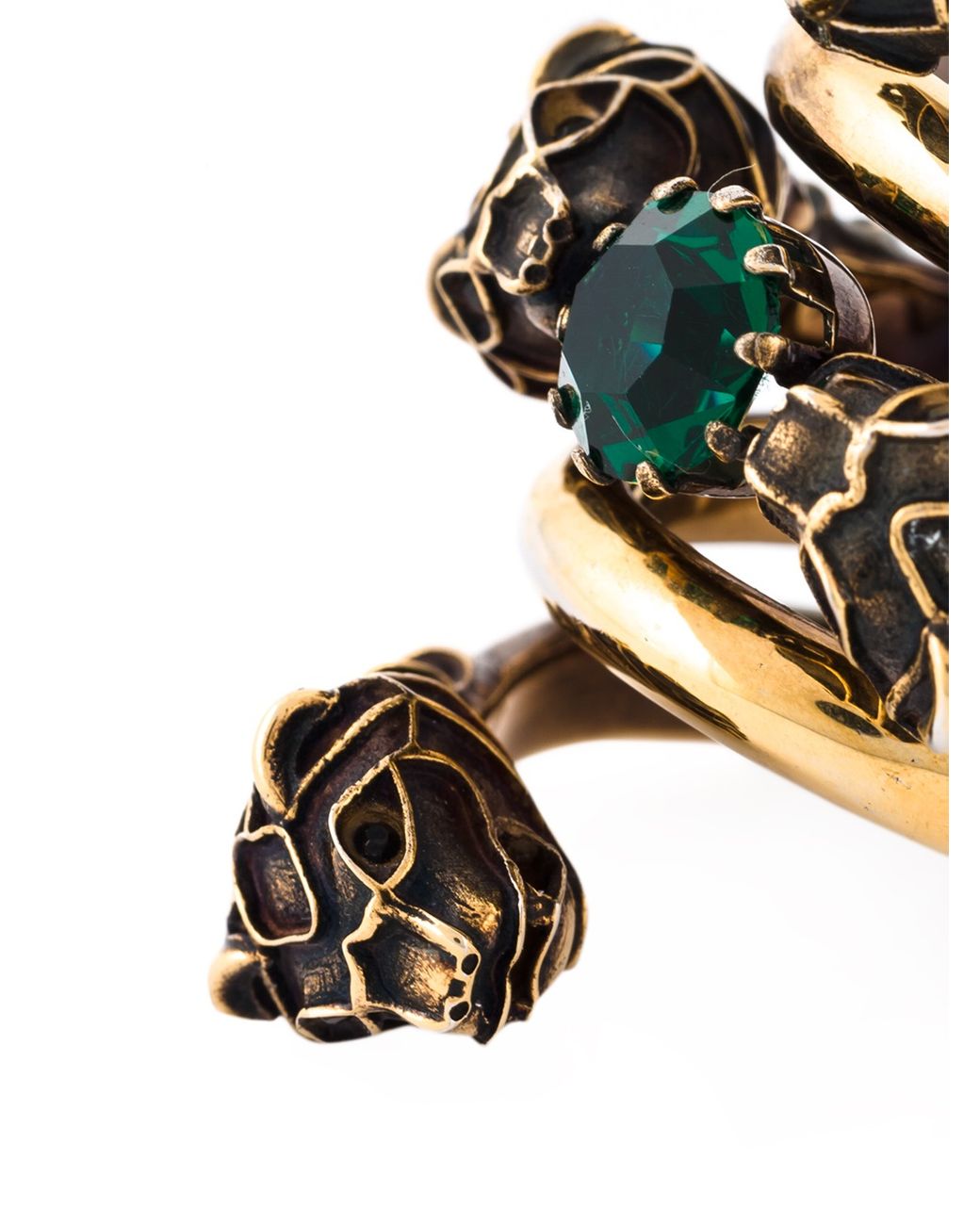Gucci Snake Head Ring in Green | Lyst Gucci Snake Head Ring in Green | Lyst
