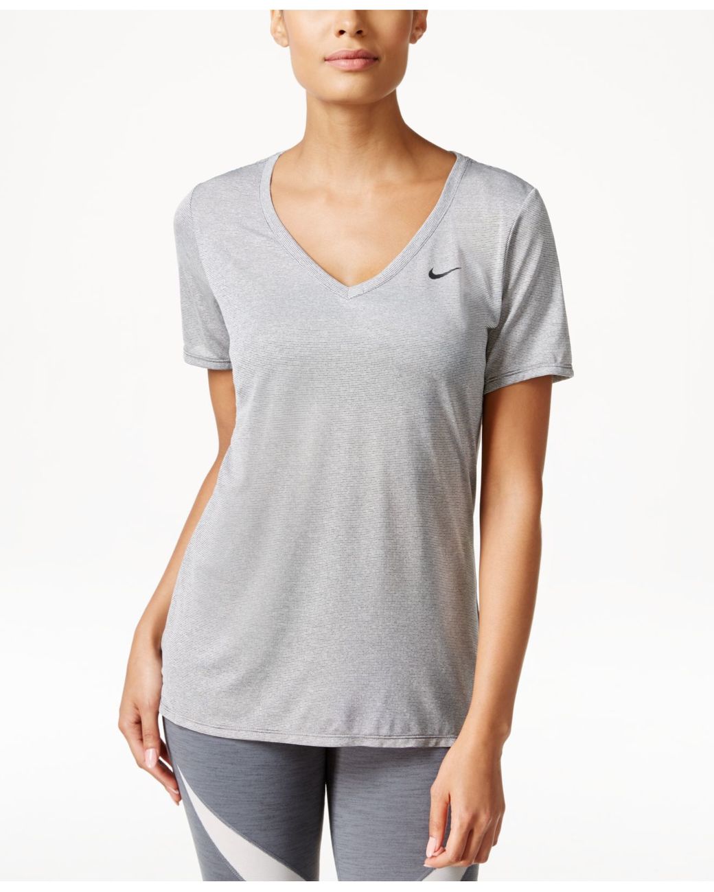 Nike Legend Veneer V-neck Dri-fit T-shirt in Blue | Lyst