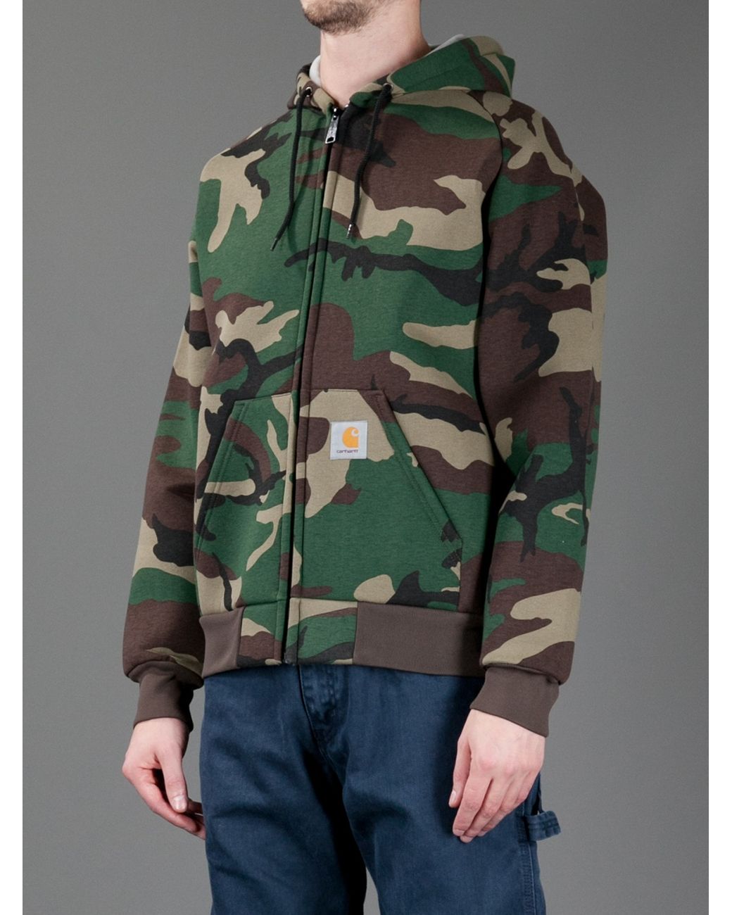 Carhartt Camouflage Hoodie in Green for Men | Lyst