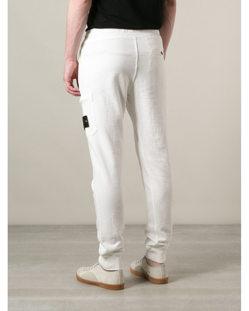 Stone Island Track Pants in White for 