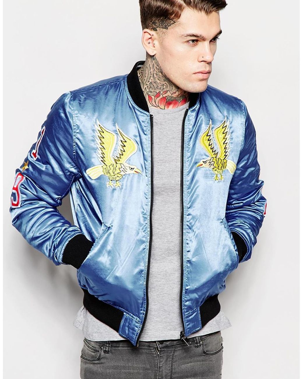 Diesel satin bomber jacket cheap