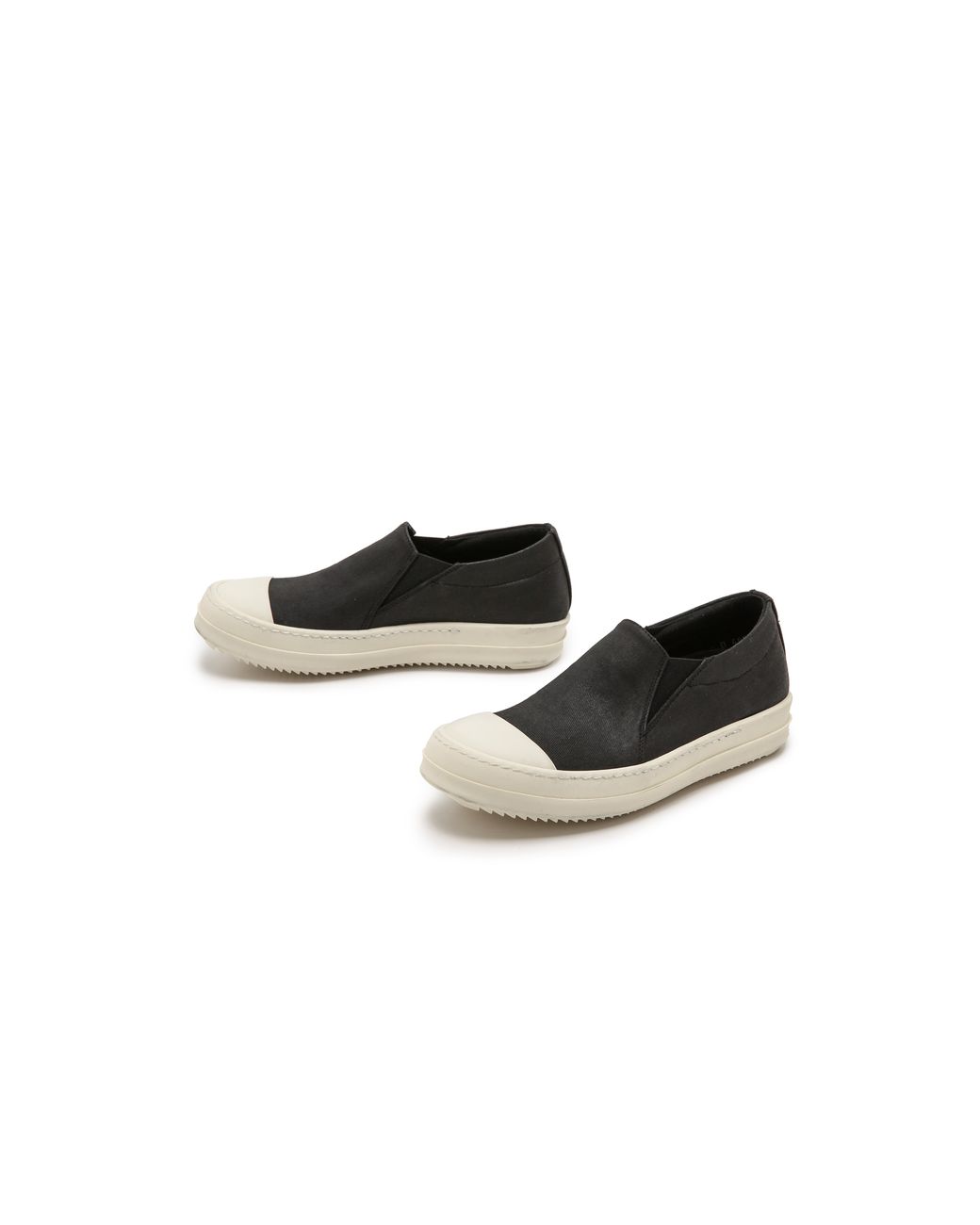 Rick Owens DRKSHDW Ramones Slip On Sneakers Black | Lyst