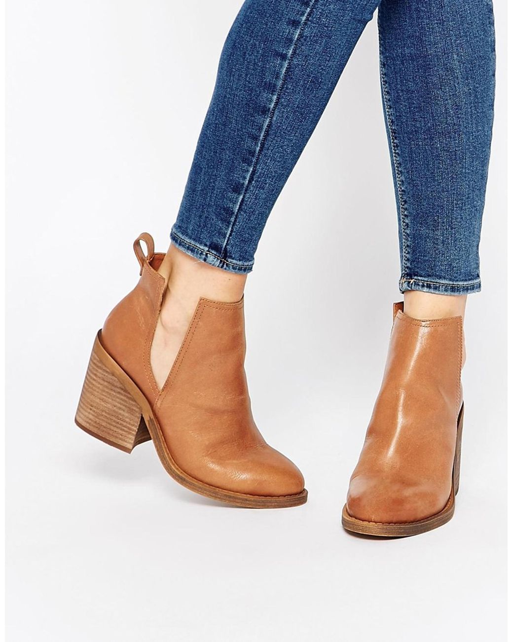 Windsor Smith Sharni Tan Leather Cut Out Ankle Boots in Brown Lyst
