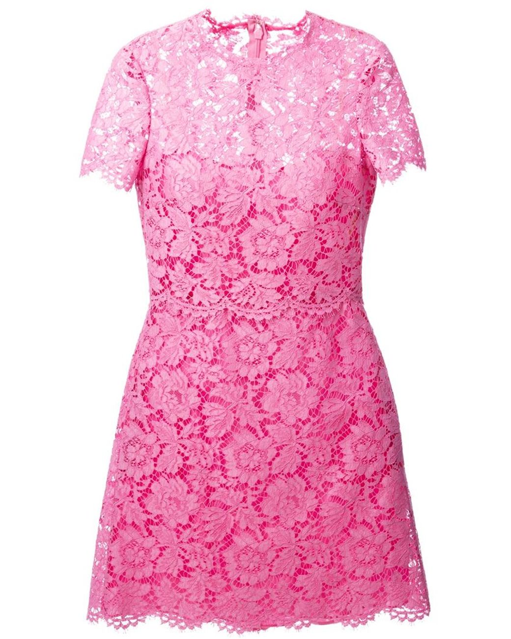 Valentino Lace Dress in Pink | Lyst