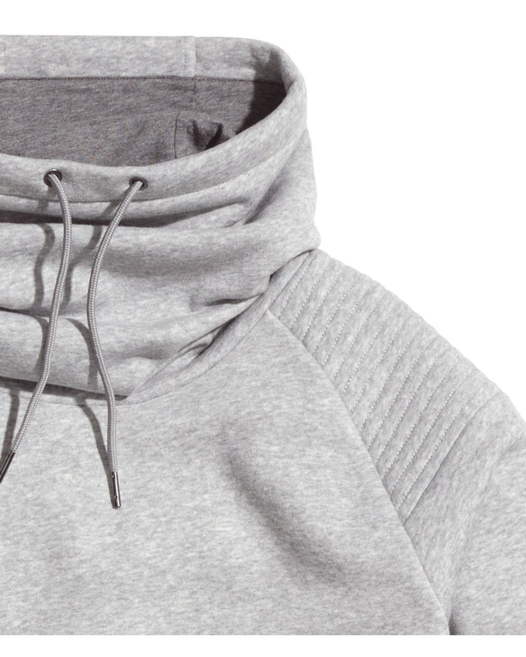 H&M Sweatshirt With Funnel Collar in Gray for Men | Lyst