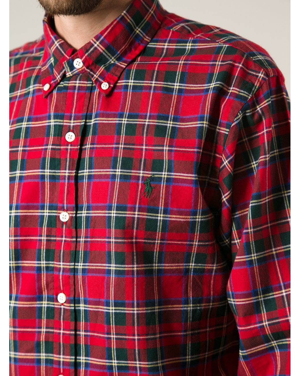Polo Ralph Lauren Plaid Button Down Shirt in Red for Men | Lyst