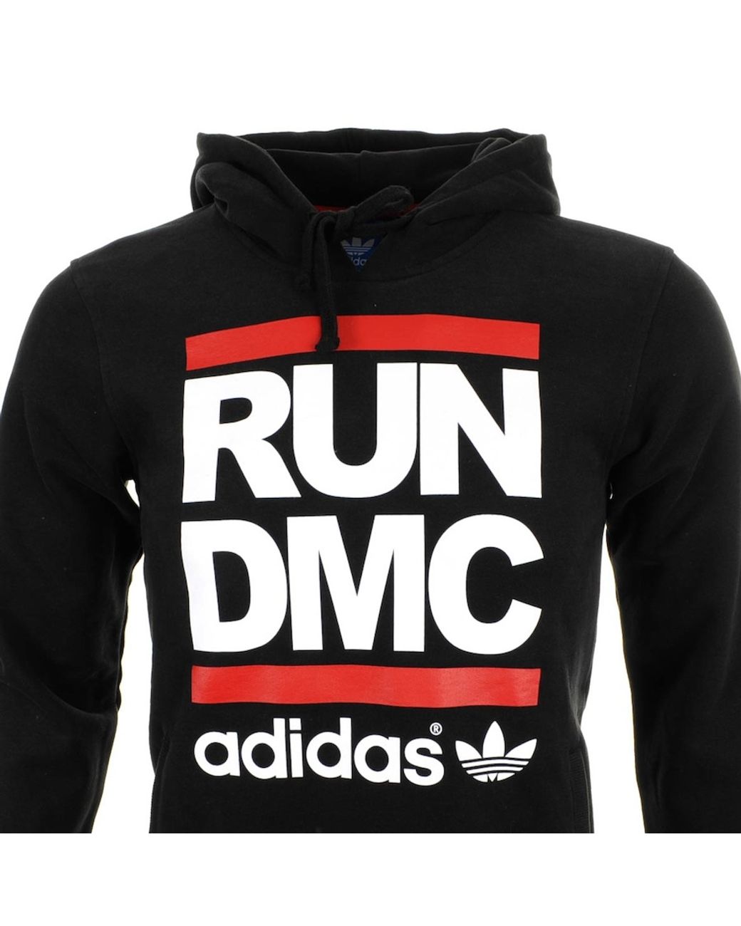 adidas Originals Run Dmc Hoodie Jumper in Black for Men | Lyst UK