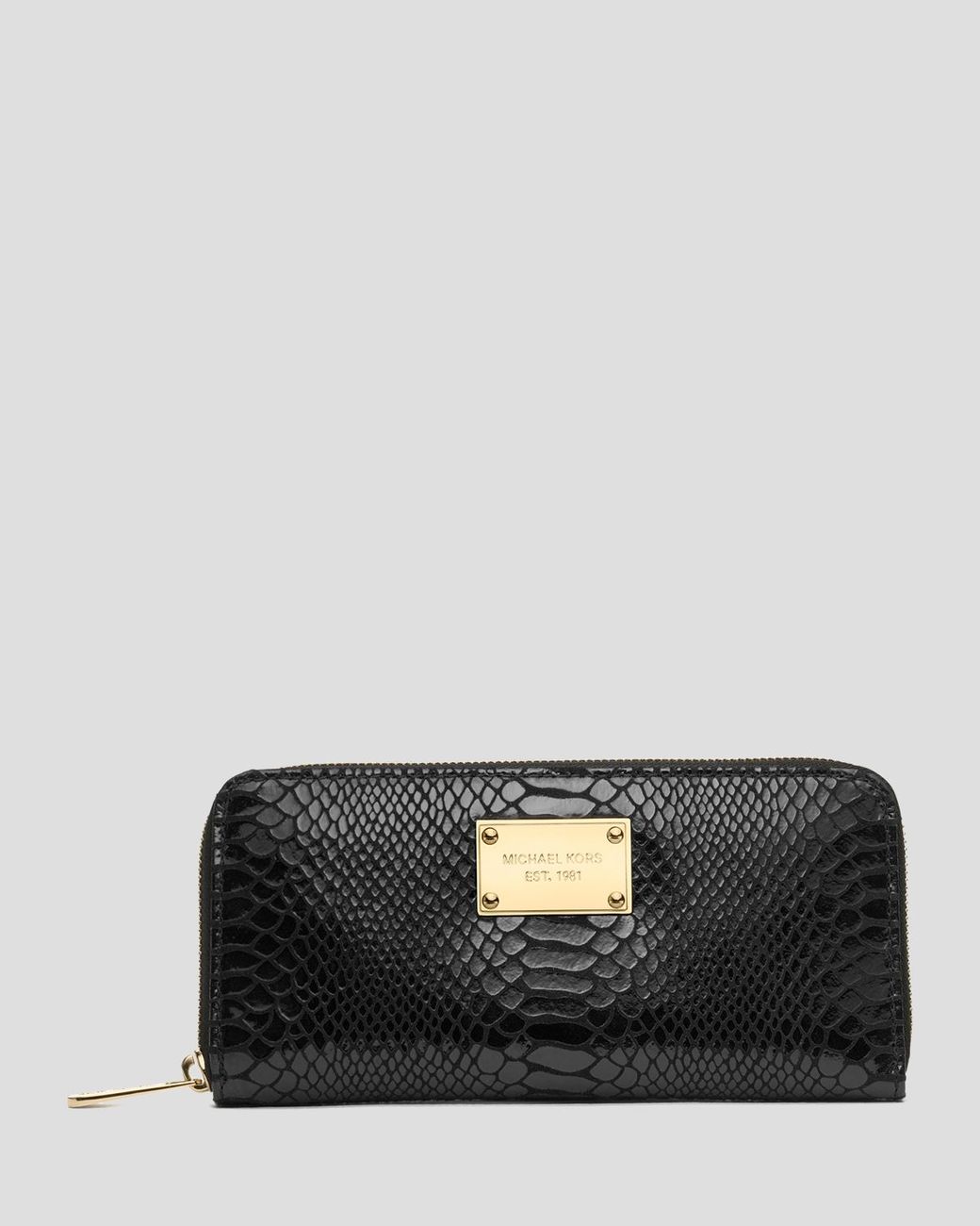 michael kors black patent wallet