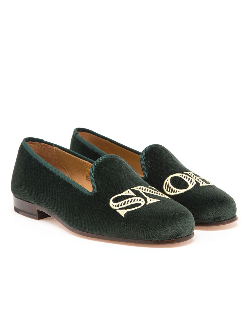 Stubbs & Wootton Suede Snob Loafers in Green | Lyst